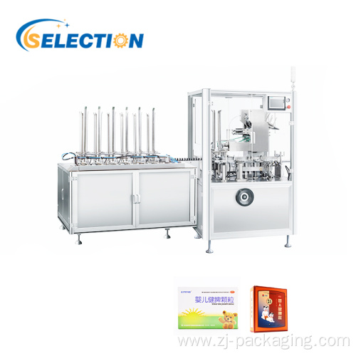 soft double aluminum particle bagging and cartoning machine